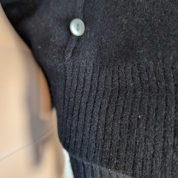 Classic Black Valarie Seperates Cashmere Cardigan Sweater Large - Picture 6 of 7